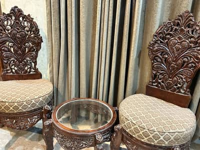Room fancy chairs with table
