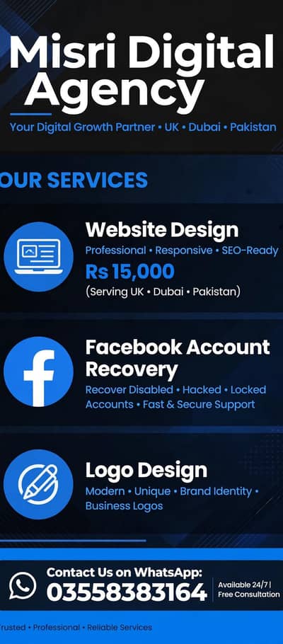 professional logo,poster,visting card design, Misri digita agency