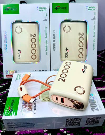 Force power bank 20000mah 120Watt fast options every model