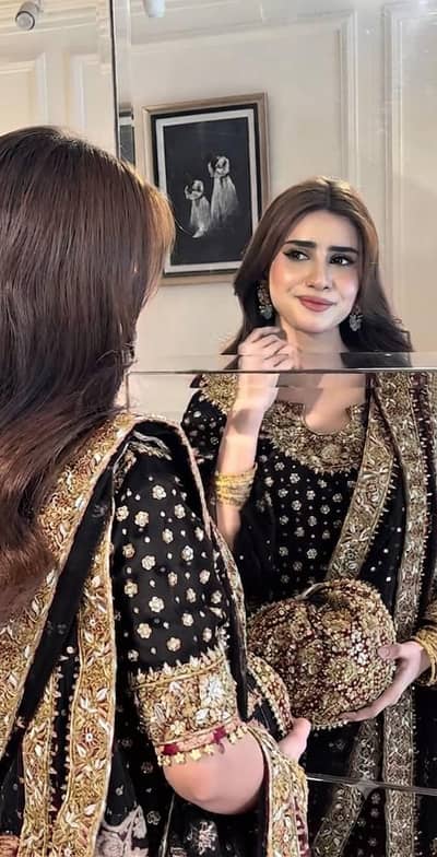 Haris Shakeel Premium Luxury Chiffon Wedding Dress - 3 Piece Formal
