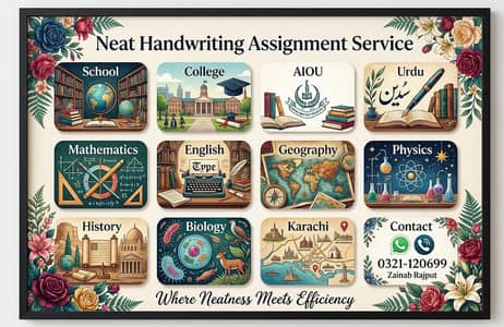 Neat handwriting assignment writing service for all subject low price