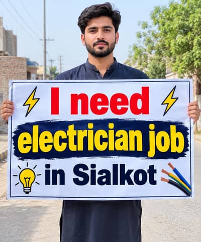 I need electrician job in Sialkot