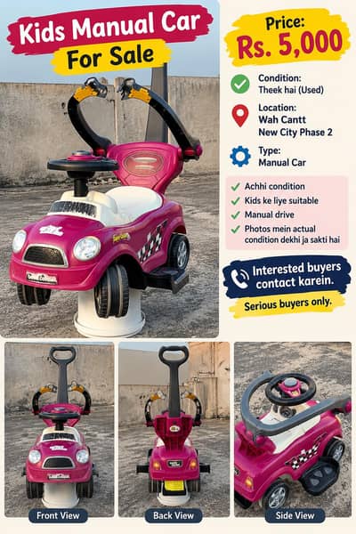 Kids Manual Car For Sale