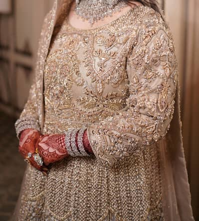 Libas e Khas Bridal Lehenga Champaign Color