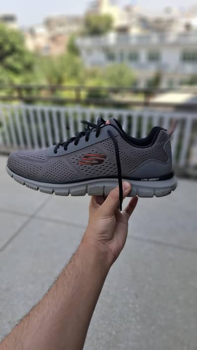 Skechers Track Leshur - Charcoal orange