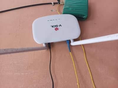 V-SOL Fiber Optic WiFi Router/ONT – Dual Antenna – Used