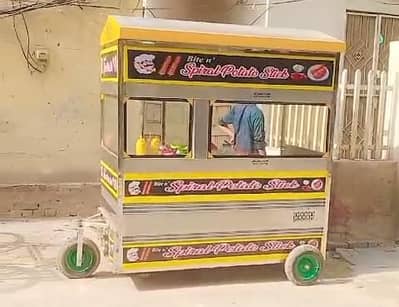 Spiral Potato Stick Food Cart For Sale - Ready to Start Business