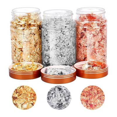 PANI FLAKES GOLD,SILVER,COPER,RESIN CRAFT FOIL FREE HOME DELIVERY