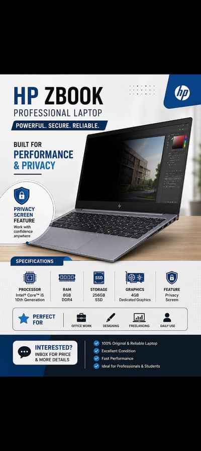 HP ZBOOK Core i5 10th Gen