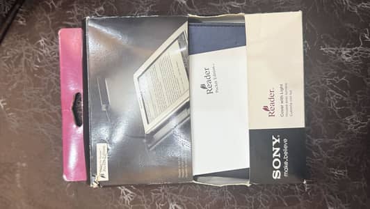 Sony book reader brand new touch with lether cover and light