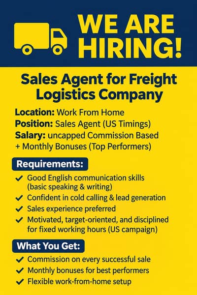 Experienced Sales agent required for truck dispatching