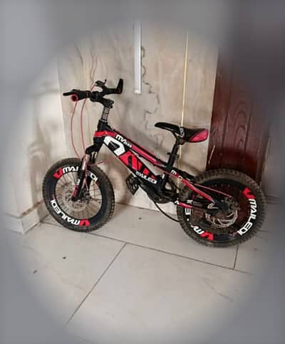 aKids Bicycle - Boys MTB with Suspension, ~16 inch (age 5-10)