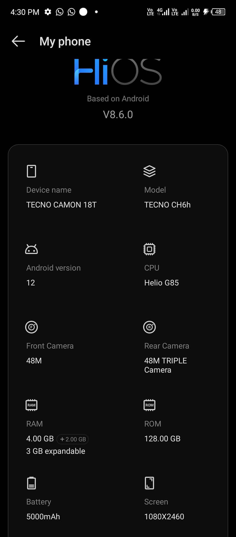 Tecno CAMON 18T 4
