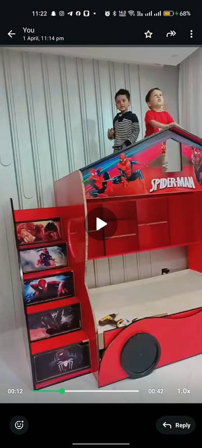 bunker bed for 3 kids