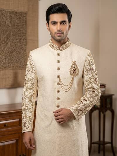 Baraat Sherwani | Sherwani | Dulha dress | Baraat Dulha Sherwani