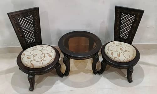 BEAUTIFUL CHAIR SET CHINOTI CARVING with Table JUST 15000