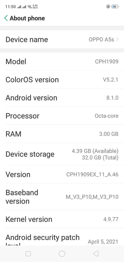 OPPO A5s