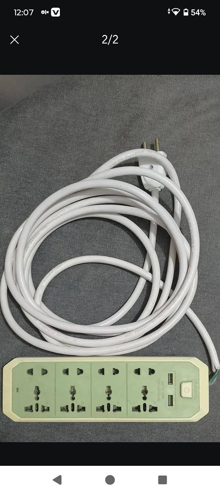 8 socket Extension+2 USB port copper 1
