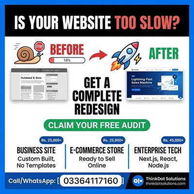 Is Your Website Too Slow? Get a Complete Redesign | Free Audit