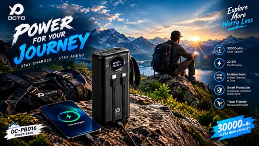 OCTO PB016 Power Bank — 30,000mAh
