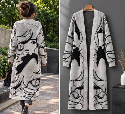 Women's Flocking V-Neck Long Sweater — Loose Fit 33.86% OFF