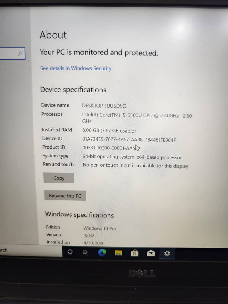 DELL E7470 6THGEN 6