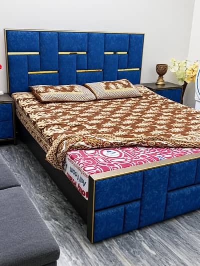 king bed, side tables, moltyfoam 8", 2 seater sofa