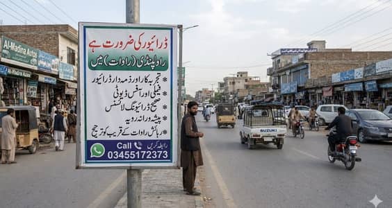 Required Driver & Helper /  ڈرائیور اور ہیلپر درکار ہیں