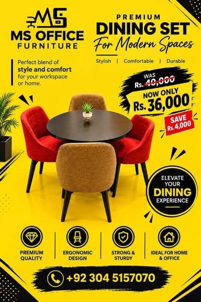 Luxury Dining Table/Dining chairs/Dining Set/4 Seater Dining/Chair