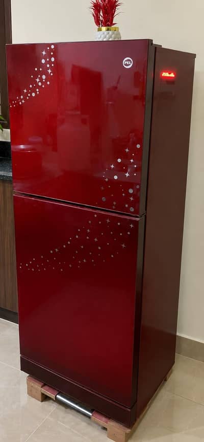 Glass door Refrigerator Pel fridge stand medium size Home used