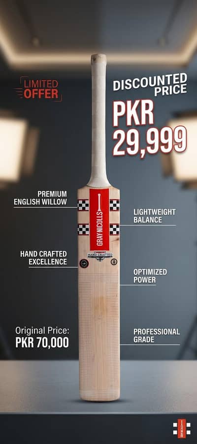 Brand New Gray-Nicolls English Willow Cricket Bat – Huge Discount!