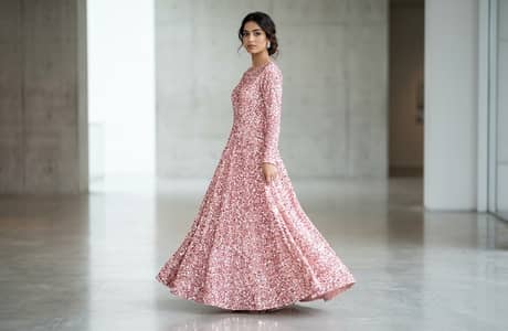 Elegant Pink Maxi Dress | Stylish Party & Wedding Wear