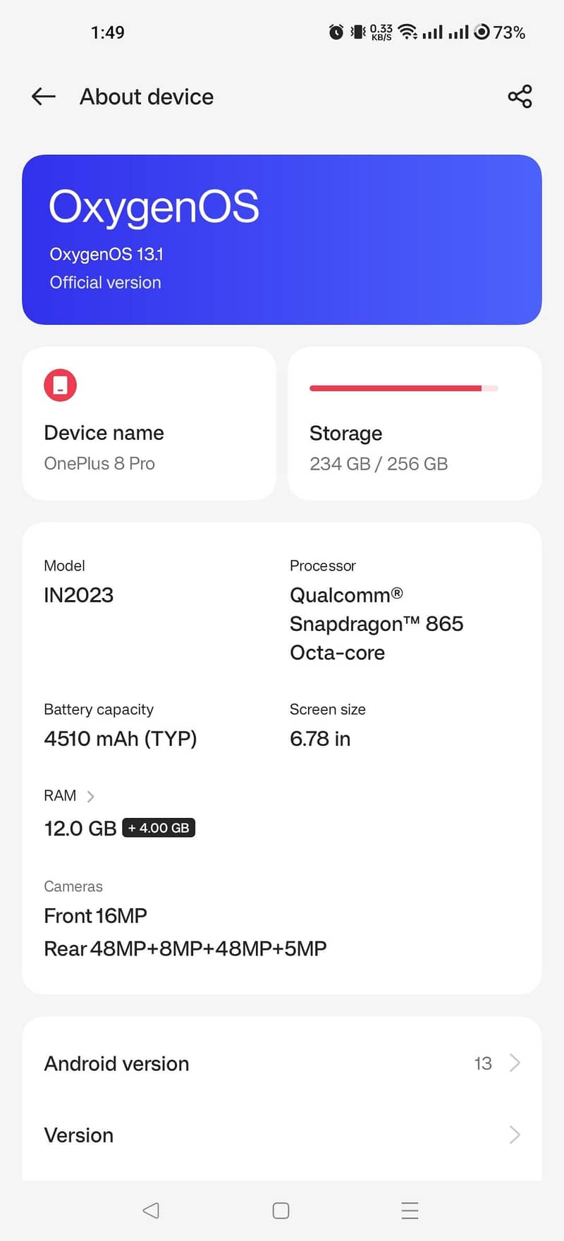 One Plus 8 Pro 6