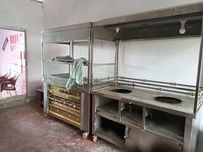 Heavy Duty Stainless Steel Food Stall / Fast Food Counter for Sale