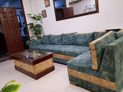 l shape sofa for sale with one table for lounge use