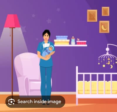 Din and Raat Kay liya baby caregiver caheya