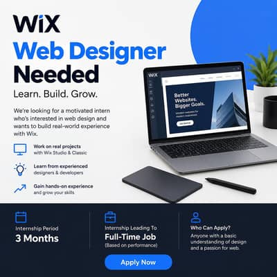 Web Designer Intern – Internship Leading to Job