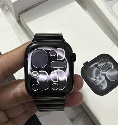 SERIES 11 46MM JETBLACK W BOX AND CABLE