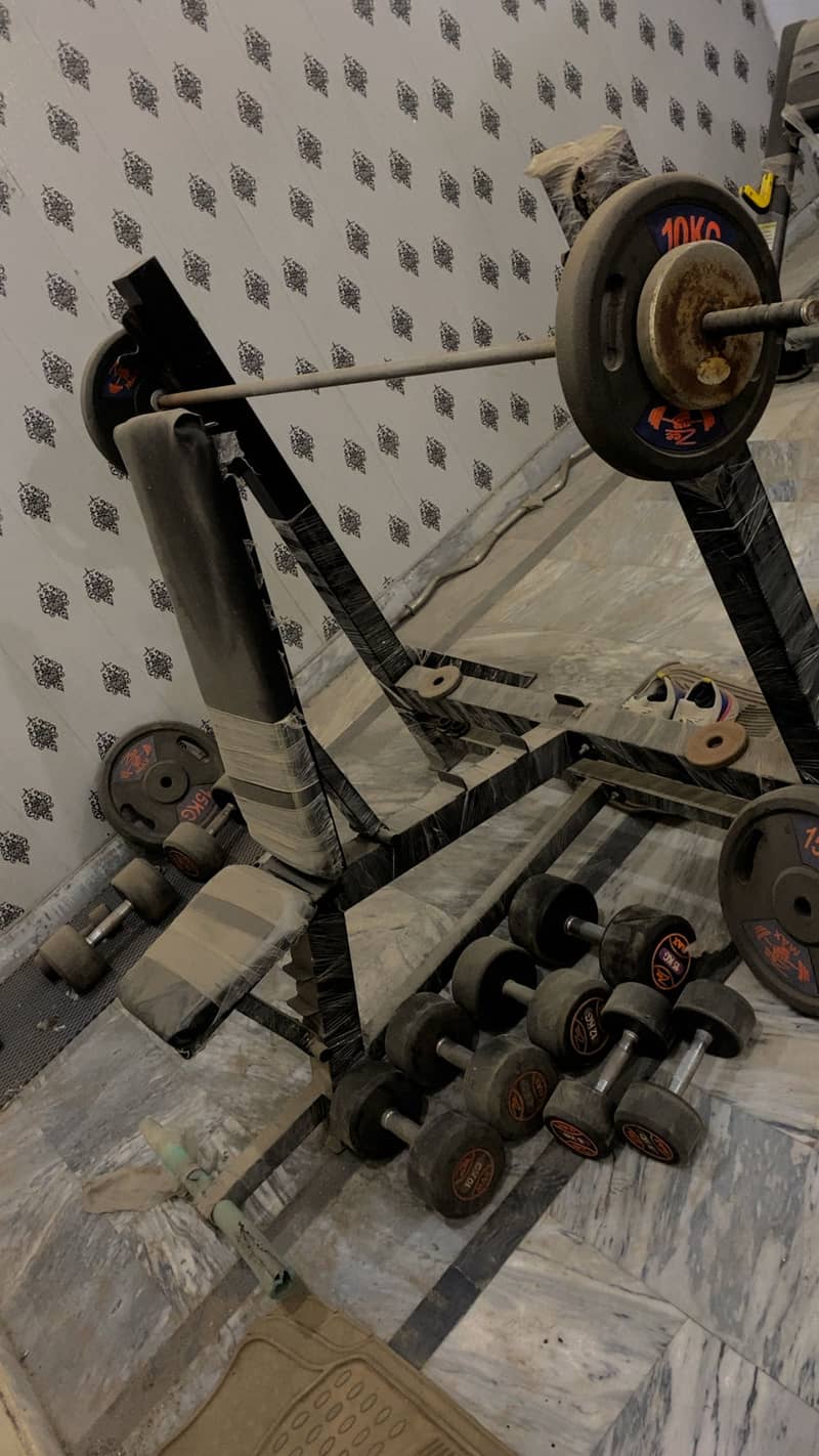 4 stations adjustable banch dumbels 5