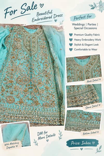 Fancy Dresses for Sale ( Munasib prices. . or aik baar use kiye just)