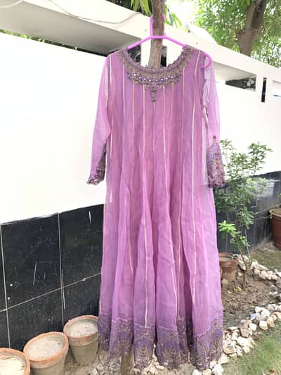 Pink & Purple Embroidered Maxi Dress