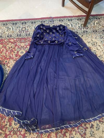 Navy Blue Embroidered Lehenga choli