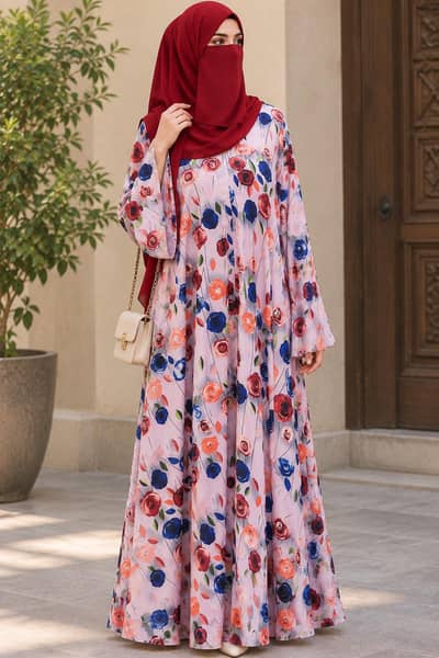 4 pcs complete Abaya set & free gift