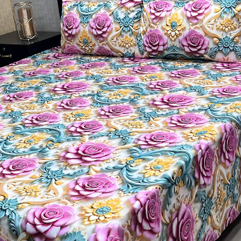 9D Digital Cotton Bedsheets 4