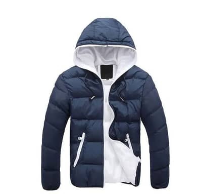 Mans hooded cotton padded Jacket black lime green