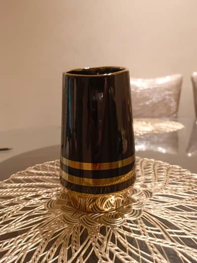 imported beautiful black and golden vase