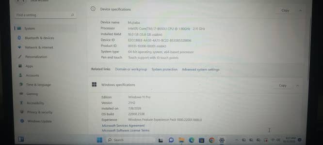 lenovo T480s i7 10 gen