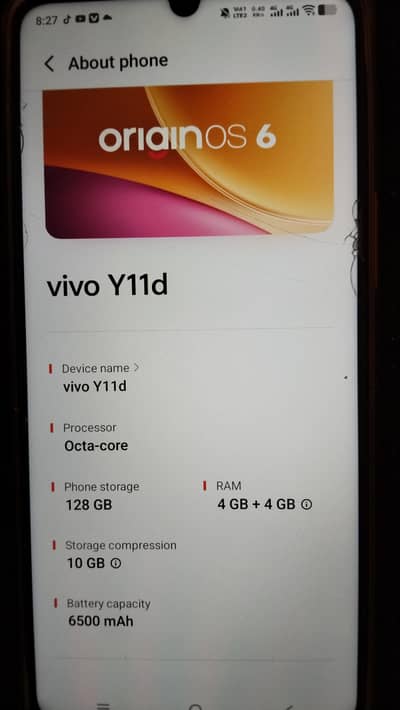 Vivo y11d 4+4/128 GB