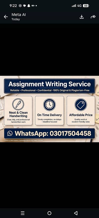 Assignment writing service all subjects Multan