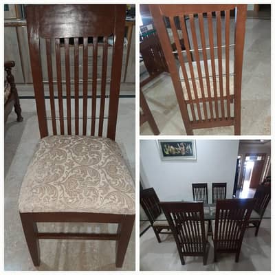 dinning table with 6 chairs